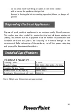 Preview for 16 page of PowerPoint P154CZSS/T Instructions Manual