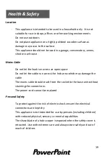 Preview for 19 page of PowerPoint P154CZSS/T Instructions Manual