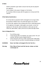 Preview for 20 page of PowerPoint P154CZSS/T Instructions Manual