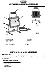 Предварительный просмотр 3 страницы PowerSmith PWL160S Operator'S Manual