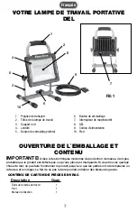 Предварительный просмотр 7 страницы PowerSmith PWL160S Operator'S Manual