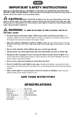 Preview for 2 page of PowerSmith PWL2060TS Operator'S Manual