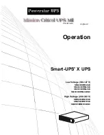 Preview for 1 page of PowerStar SMX2000RMLV2U Operation Manual