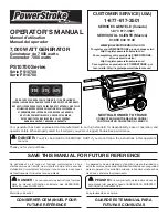 Preview for 1 page of PowerStroke PS10700 Series Operator'S Manual