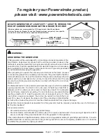 Preview for 6 page of PowerStroke PS903250 Series Operator'S Manual