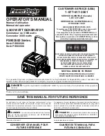 Preview for 1 page of PowerStroke PS903500 Series Operator'S Manual