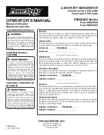 Preview for 68 page of PowerStroke PS903500 Series Operator'S Manual