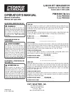 Preview for 72 page of PowerStroke PS905000 series Operator'S Manual