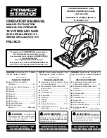 Preview for 1 page of PowerStroke PSL18CS Operator'S Manual