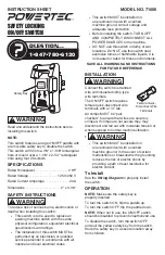 PowerTec 71006 Instruction Sheet preview