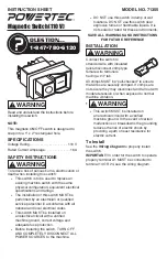 Preview for 1 page of PowerTec 71355 Instruction Sheet