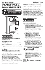 Preview for 1 page of PowerTec 71442 Instruction Sheet