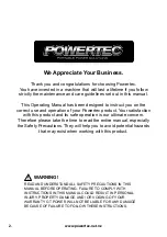 Предварительный просмотр 2 страницы PowerTec PT2200i Instruction Manual