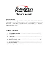 PowerTech Promate 600 Owner'S Manual preview