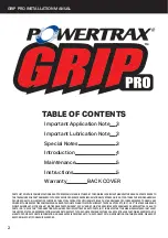 Preview for 2 page of POWERTRAX Grip Pro Installation Manual