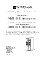 Powervar ACDEF1000-11 User Instruction Manual preview