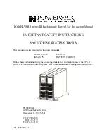 Preview for 1 page of Powervar ACDEF6000-22 Instruction Manual