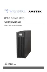 Powervar AMETEK 3300 Series User Manual preview