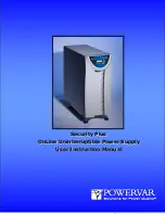 Powervar Security Plus User Instruction Manual preview