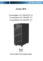 Preview for 1 page of PowerWalker VFI 10000TCP 3/1 Manual