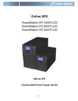 Preview for 1 page of PowerWalker VFI 1000T LCD Manual