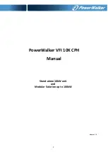 PowerWalker VFI 10K CPH Manual preview