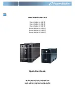 Preview for 1 page of PowerWalker VI 1000 SE Quick Start Manual