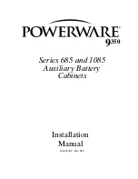 Powerware 1085 Series Installation Manual предпросмотр