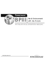 Powerware 5075 kVA Installation & Operation Manual предпросмотр