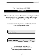 Preview for 2 page of PowerWasher H1700 User Manual