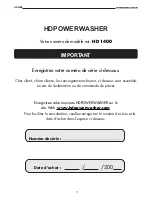 Предварительный просмотр 3 страницы PowerWasher HD 1400 Operator'S Manual