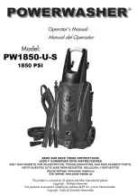 Preview for 1 page of PowerWasher PW1850-U-S Operator'S Manual