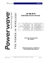 Preview for 1 page of Powerwave Technologies G3S-800-180-29 Installation & Service Manual