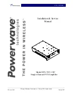 PowerWave SPA 9321-30C Installation And Service Manual preview