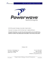 Preview for 2 page of PowerWave SPA 9321-30C Installation And Service Manual