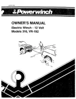 POWERWINCH VR-192 Owner'S Manual предпросмотр