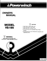 Предварительный просмотр 1 страницы POWERWINCH VS-190 Owner'S Manual