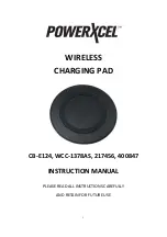 Предварительный просмотр 1 страницы POWERXCEL CB-E124 Instruction Manual