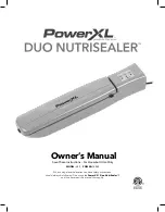 PowerXL DUO NUTRISEALER Owner'S Manual предпросмотр