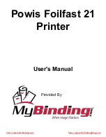 Preview for 1 page of Powis Parker Foilfast 21 User Manual