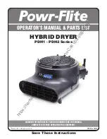 Powr-Flite PDH1 Operators Manual & Parts Lists preview