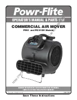 Powr-Flite PDS1 Operators Manual & Parts Lists preview