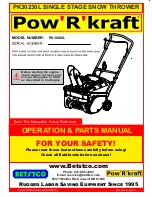 Preview for 1 page of PowRkraft PK30230L Operations & Parts Manual