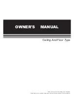 Предварительный просмотр 1 страницы Powrmatic Ceiling And Floor Type Owner'S Manual