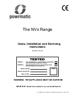 Powrmatic NVx10 User, Installation And Servicing Instructions предпросмотр