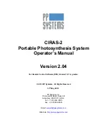 Preview for 1 page of PP Systems CIRAS-2 Operator'S Manual