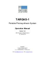 Предварительный просмотр 1 страницы PP Systems TARGAS-1 Operation Manuals