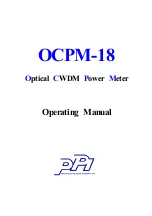 PPI OCPM-18 Operating Manual preview