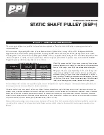 Предварительный просмотр 1 страницы PPI STATIC SHAFT PULLEY Operation & Maintenance Manual