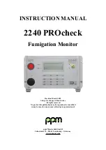 Preview for 1 page of PPM 2240 PROcheck Instruction Manual